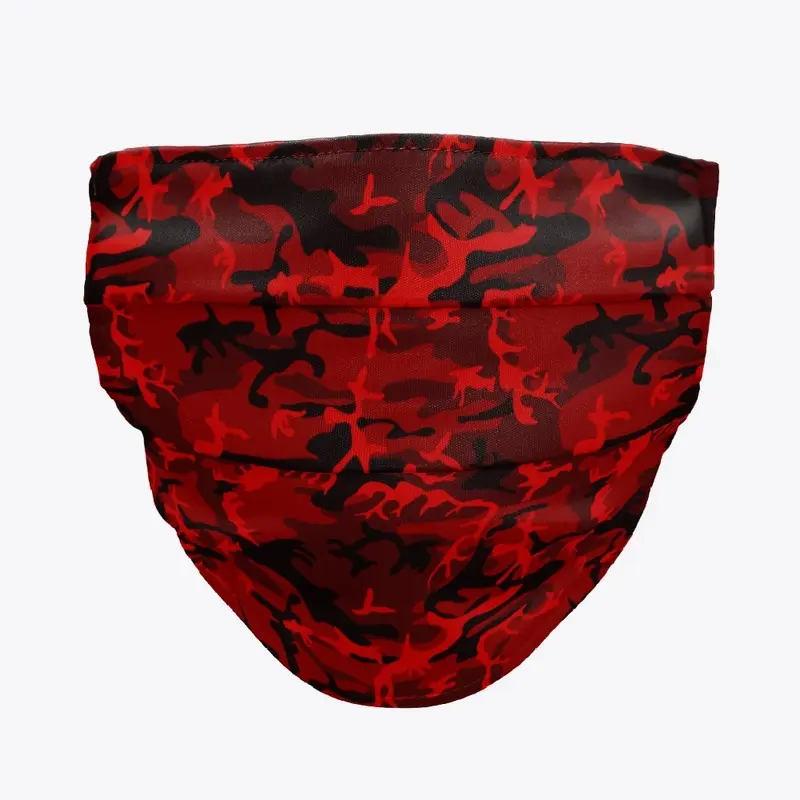 Red Camo Face Mask