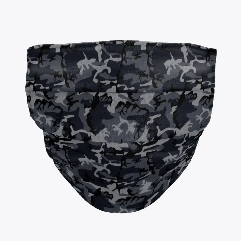 Navy Blue Camo Face Mask