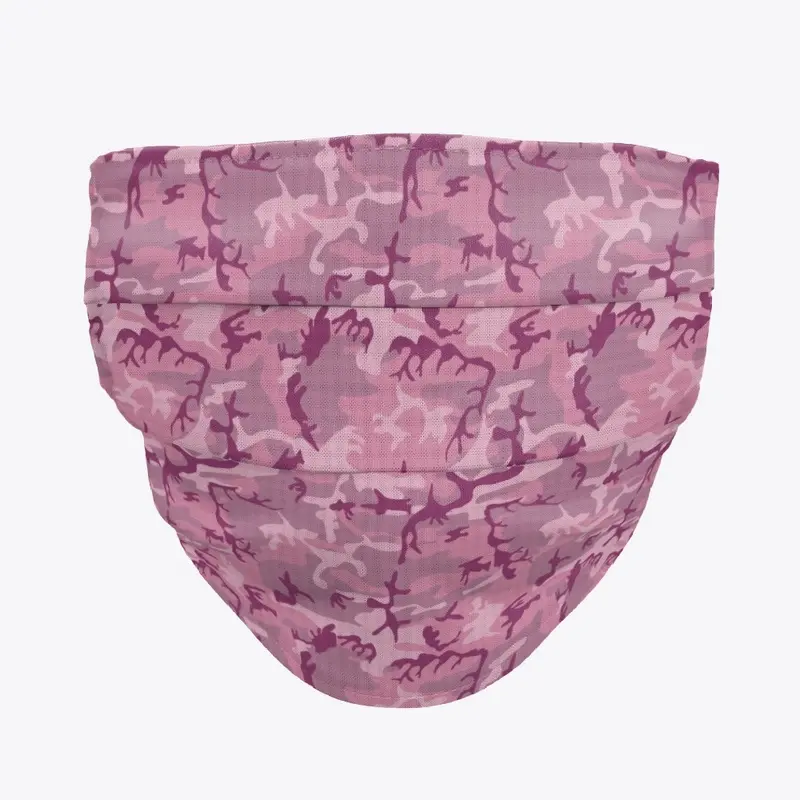 Rosa Red Camo Face Mask